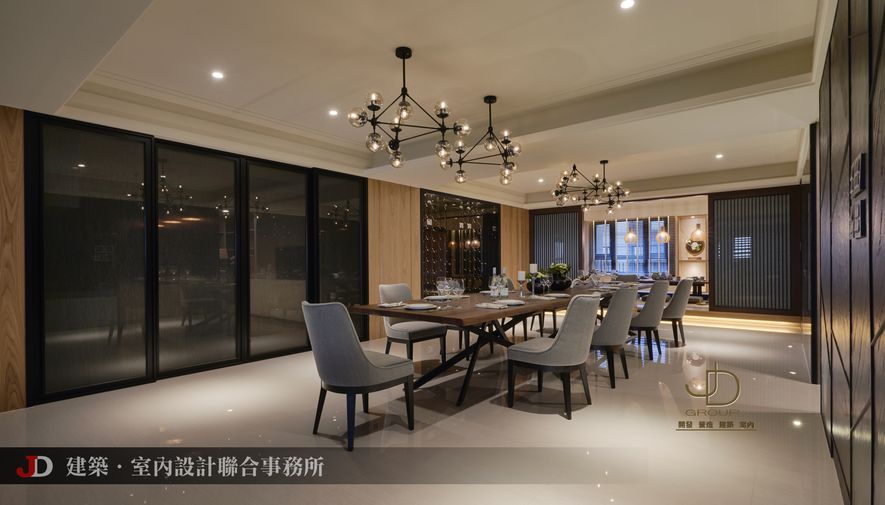室內設計參考案例:現代時尚風格 200坪實景