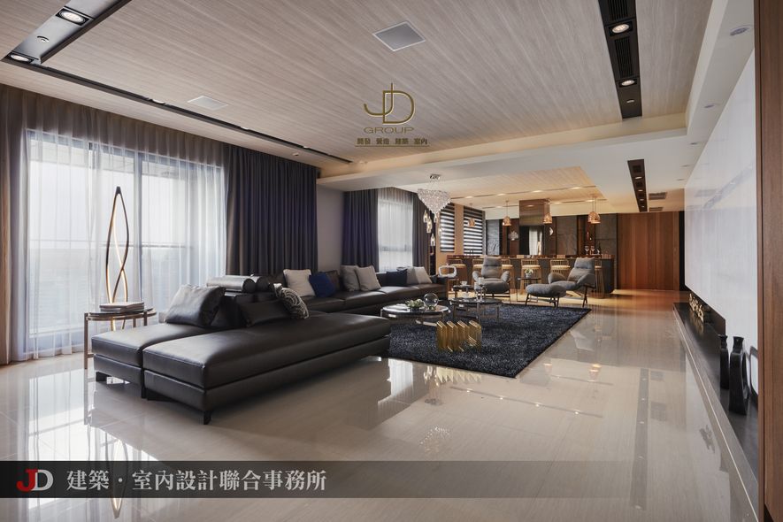 室內設計參考案例:現代時尚風格 200坪實景
