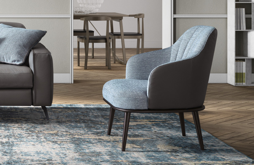 AARON ARMCHAIR 灰藍